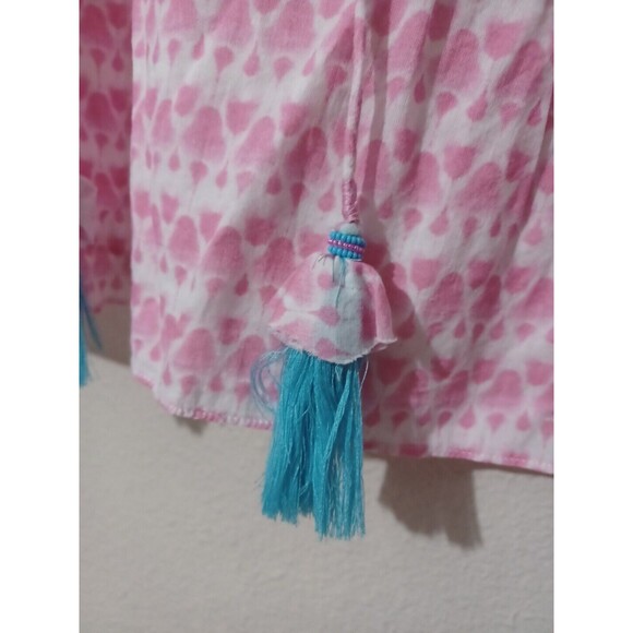 BELLA TU EMBROIDERED TUNIC TOP SiZe XXL Pink V-NECK SEQUIN BEADED - Picture 5 of 11